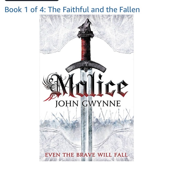John Gwynne Other - 'Malice' by John Gwynne. Book 1 in the Faithful and Fallen series.